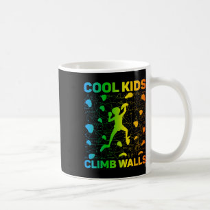 Coole Kids klettern an Wänden Extremsport Boulderi Kaffeetasse