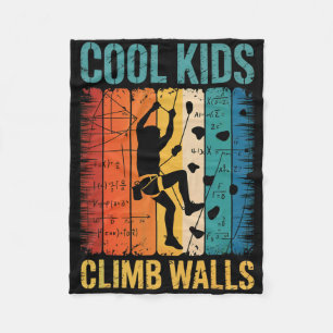 Coole Kids Klettern an Wänden Rock Climbing Boulde Fleecedecke