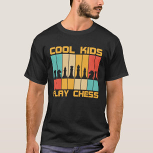 Coole Kids spielen Schachspielstücke Schachspieler T-Shirt