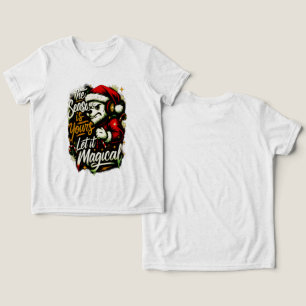 Coole Kids Weihnachten Edgy Santa Bear DJ T-Shirt Tri-Blend Shirt