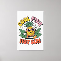 Coole Kiefer Heiße Sonne Retro Ananas Sommer Stimm