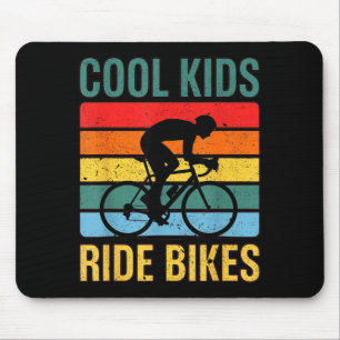 Coole Kinder fahren Fahrrad Retro-Jugend-Fahrrad R Mousepad