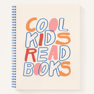 Coole Kinder lesen Bücher Retro-Mehrfarben-Notizbü