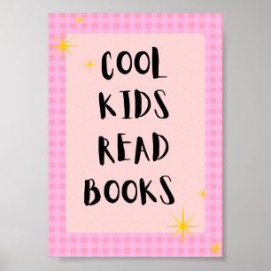 Coole Kinder lesen Bücher Wandkunst Kinder lesen Poster