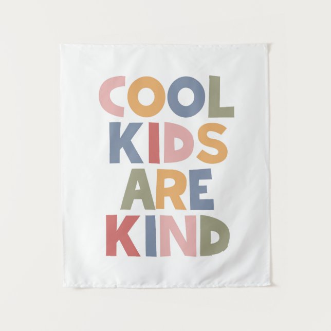 Coole Kinder sind nett Wandteppich (Vorderseite)