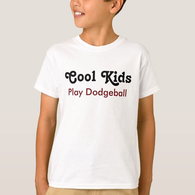 Coole Kinder spielen Dodgeball T-Shirt (Vorderseite)