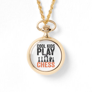 Coole Kinder spielen Schach Funny Schach Board Lie Armbanduhr