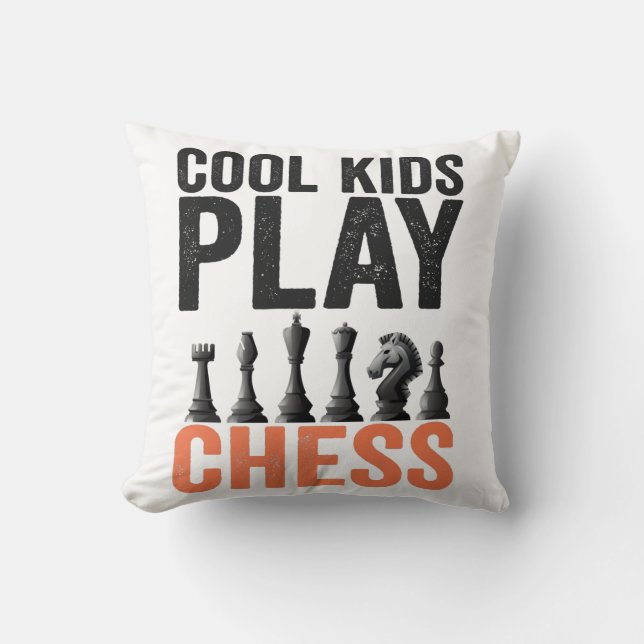 Coole Kinder spielen Schach Funny Schach Board Lie Kissen (Vorderseite)