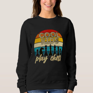 Coole Kinder spielen Schach für Kinder Sweatshirt