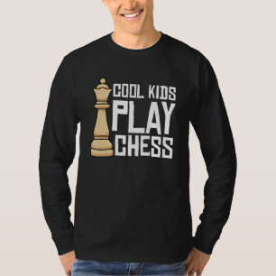 Coole Kinder spielen Schachbrettspiele Schachspiel T-Shirt