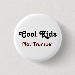Coole Kinder spielen Trumpet T - Shirt Schlüsselan Button