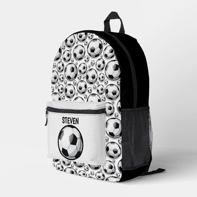 Coole Kinder unisex Fußball sport Bedruckter Rucksack (Rückseitige Ecke Rechts)