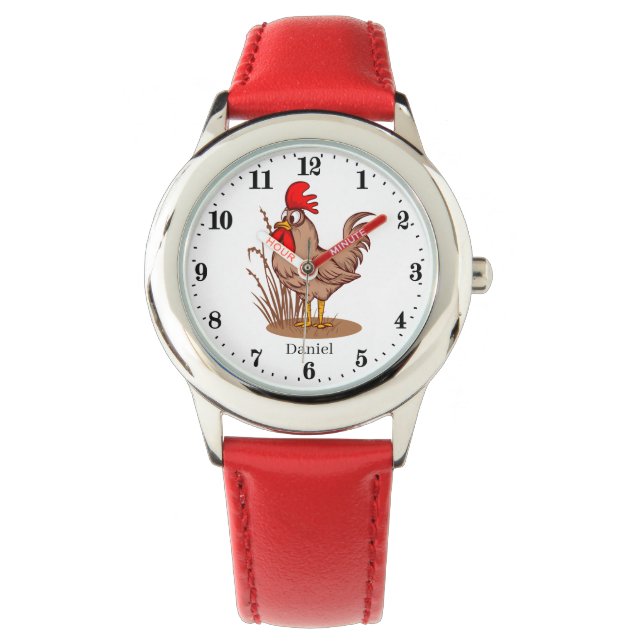 Coole Kinder unisex-Hahn hinzufügen Armbanduhr (Vorderseite)