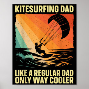 Coole Kitesurfing-Kunst für Väter Männer Kiteboard Poster