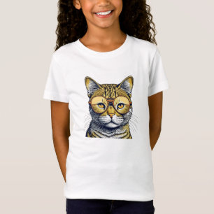 Coole Kitty Cat mit Brille T-Shirt