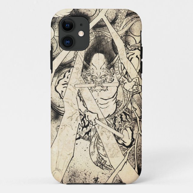 Coole klassische Vintage japanische Case-Mate iPhone Hülle (Rückseite)