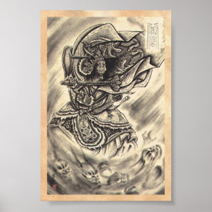 Coole klassische Vintage japanische Poster