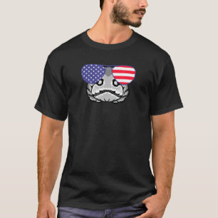 Coole Komodo trägt US-Flaggensonnenbrille USA Amer T-Shirt