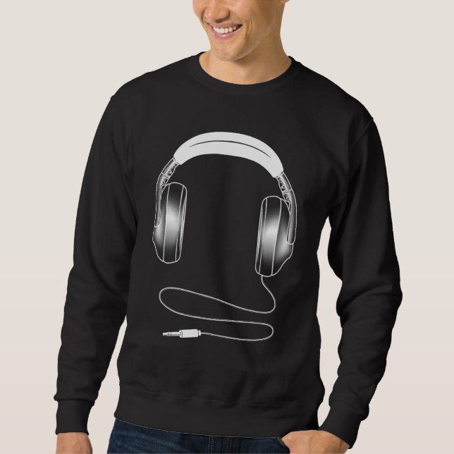 Coole Kopfhörer für Men DJ Music Artist Sweatshirt (Vorderseite)
