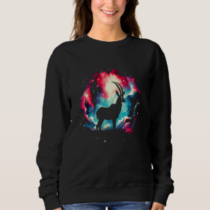 Coole kosmische Roan Antelope Galaxy Graphic Space Sweatshirt