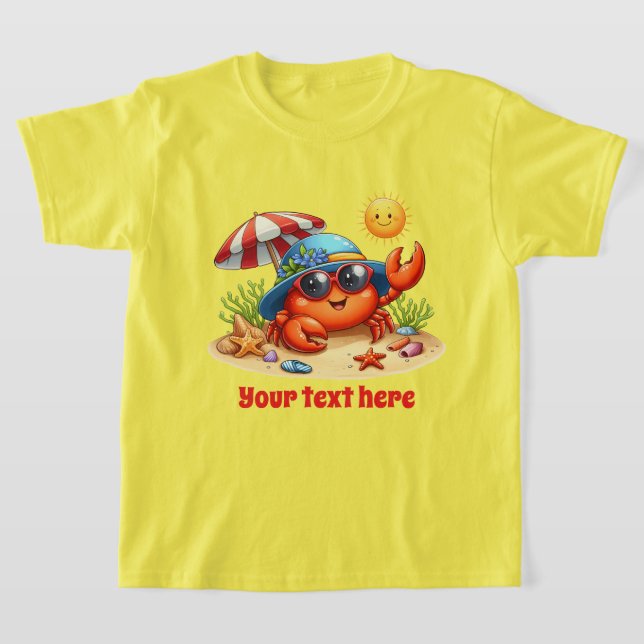 Coole Krabben ergänzen Strandmädchen T-Shirt (Ablage )
