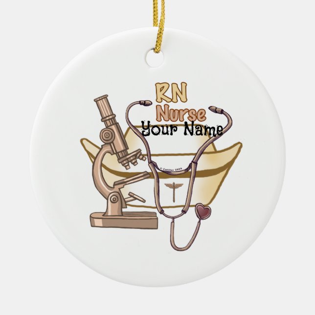 Coole Krankenschwester RN Keramik Ornament (Vorne)