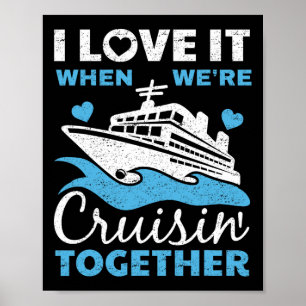 Coole Kreuzfahrt Kunst Männer Frauen Kreuzfahrtsch Poster