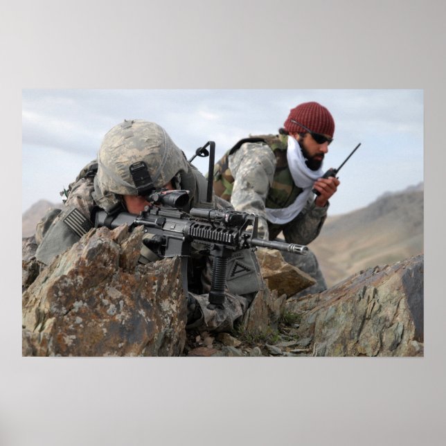 Coole Krieger des afghanischen Militärsoldaten Poster (Vorne)