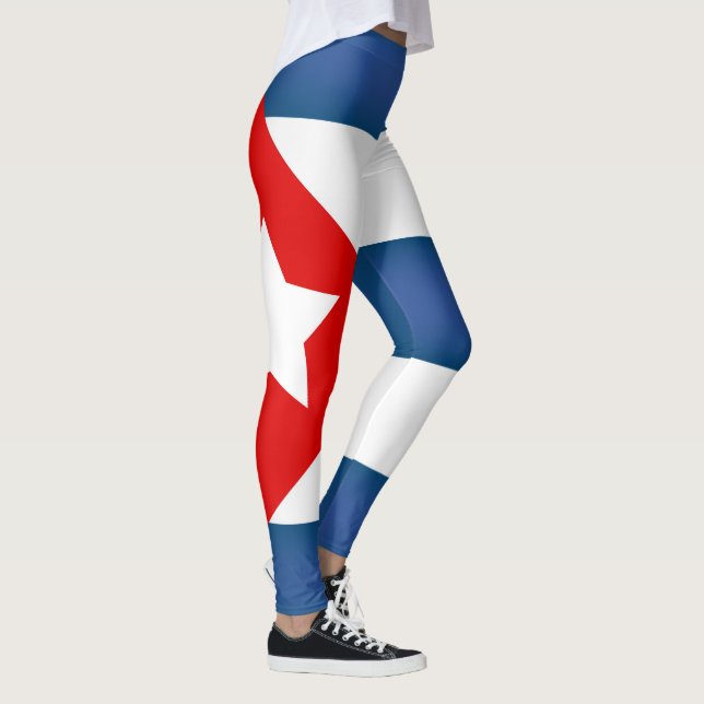 Coole kubanische Flagge Leggings (Rechts)