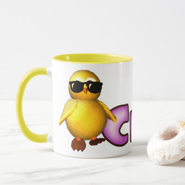 Coole Küken-Tassen Tasse (Mit Donut)
