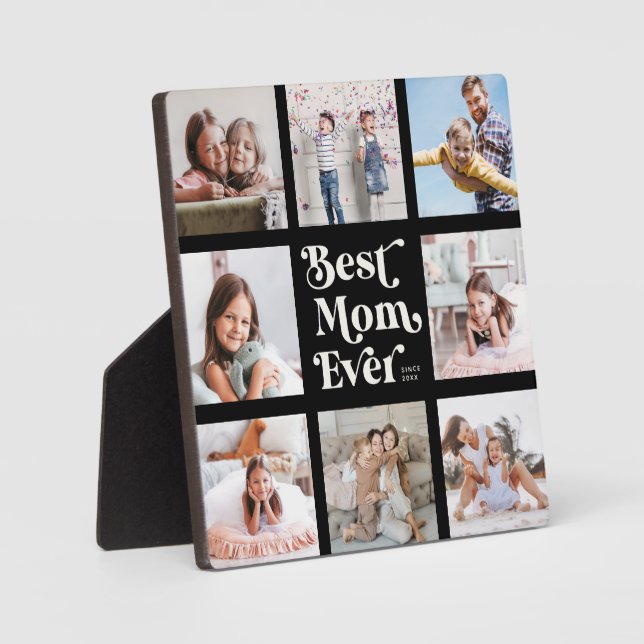 Coole, kundenspezifische Best Mama je moderne Foto Fotoplatte (Vorderseite)