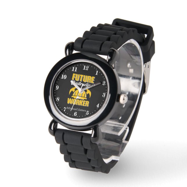 Coole künftige Jungen von Bauarbeitern Armbanduhr (Winkel)