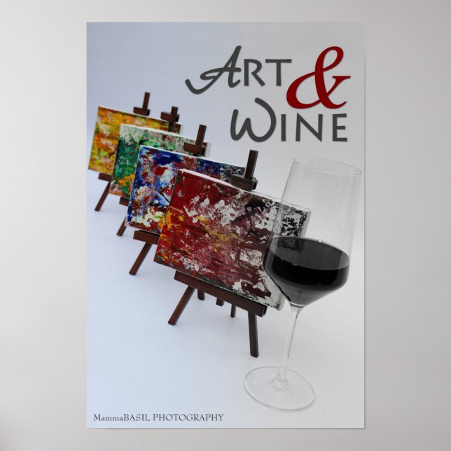 Coole Kunst & Weinkarte! Poster (Vorne)