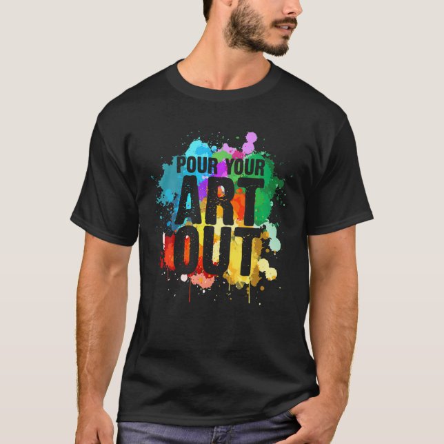 Coole Künstlerkunst Frauen Malerkünstlerin T-Shirt (Vorderseite)