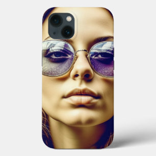 Coole Lady mit Reflektion in ihrer Sonnenbrille Case-Mate iPhone Hülle