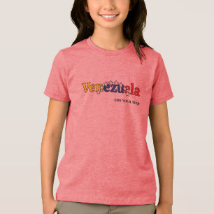 coole Landesflagge anpassen Kinder venezolanische Tri-Blend Shirt
