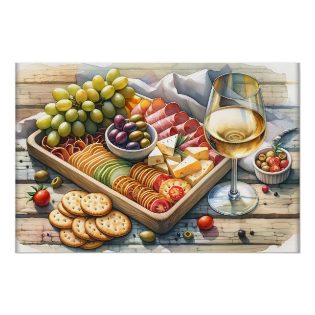 Coole Lebensmittel Liebhaber von Party Tablett Pos Poster (Vorderseite)