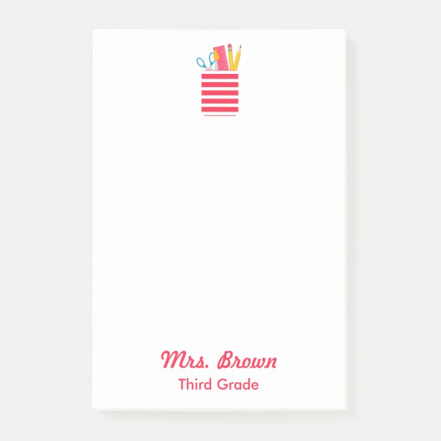 Coole Lehrerschulversorger - Nachhinweise Post-it Klebezettel (Vorderseite)