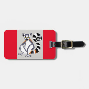 Coole LEMUR - gefährdetes Tier - Rot Gepäckanhänger