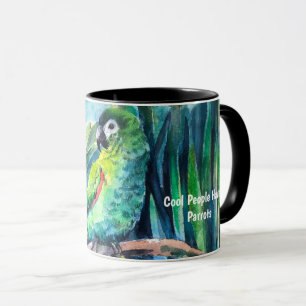 Coole Leute haben Papageien Tasse