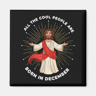 Coole Leute Werden Im Dezember Christlich Christm Magnet