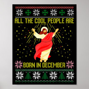 Coole Leute Werden Im Dezember Christlich Christm Poster