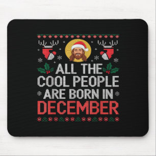 Coole Leute Werden Im Dezember Christlich Weihnach Mousepad