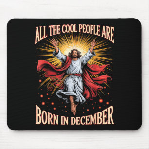Coole Leute Werden Im Dezember Christlich Xmas Bi  Mousepad