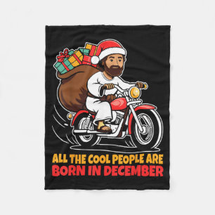 Coole Leute Werden Im Dezember Jesus Weihnachten C Fleecedecke