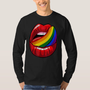 Coole LGBT-STUFE und Rainbow-Färbung der Zunge T-Shirt