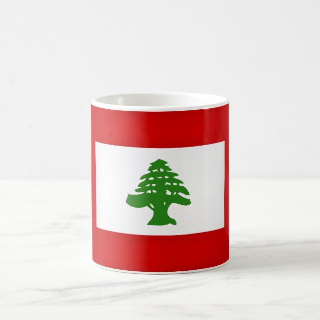 Coole libanesische Flagge Kaffeetasse (Mittel)