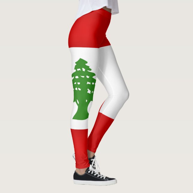 Coole Libanon-Flagge Leggings (Rechts)