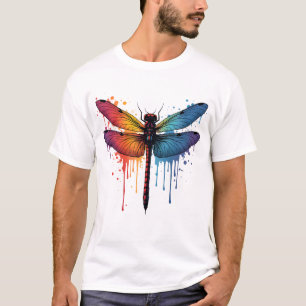 Coole Libelle auf bunt bemalter Libelle T-Shirt
