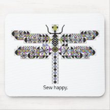 Coole Libellen-Diva-Steppdecke Mousepad